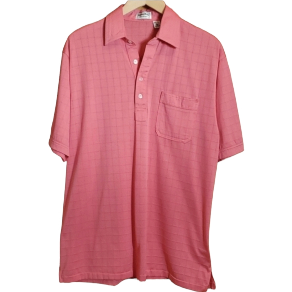 👕 WINNER MATE L PINK TEXTURED SHORTSLEEVE POLO SHIRT
